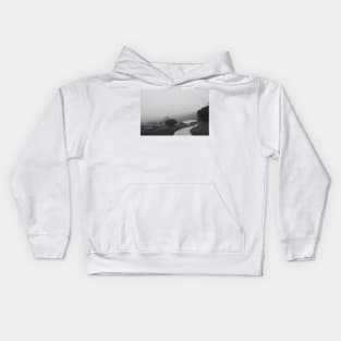 Black and white landscape Kids Hoodie